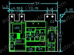 Small, safe isolated, regulated power supply switching power supply module 24V 1A