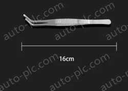 Stainless steel tweezers Curved round head (thick) 16cm