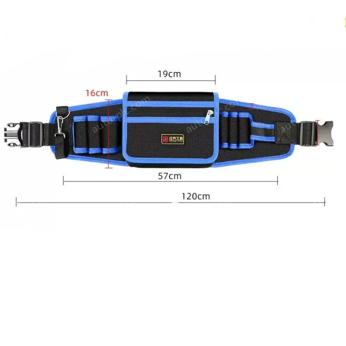Blue Upgraded Tool Belt Bag Medium Bag + Mineral Water Hook Included