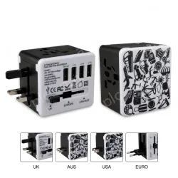 Gifts Hot sales travel adapter KRUSB-WLG3333B
