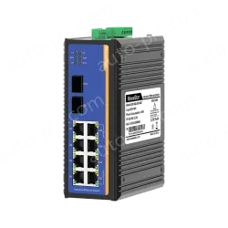 2 Ports Gigabit SFP + 8 Ports Gigabit T(x) Din-Rail Managed Industrial Ethernet Switch