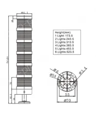 Combined warning lights NLT-90（1F）