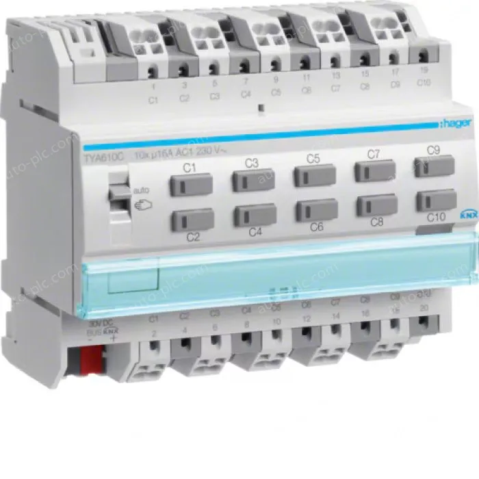 Output module 10x 16A /230V~, KNX
