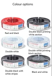 Cabinet Light Power Cord 16AWG (26/0.24TS) Black print white section