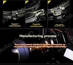 201 all steel straight hose clamp 21-38